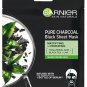 3X Garnier Naturals Black Serum Mask Hyaluron Black Tea Mattifying Hydrating
