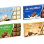 Schogetten German Chocolate Variety Pack, 4x100G - Dark, White, Alpine, Hazelnut