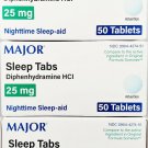Major Sleep Tabs Nighttime Sleep Aid- 50 Tablets - 3 Pack Major Sleep Tabs Nighttime Sleep Aid- 50 Tablets - 3 Pack