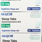 Major Sleep Tabs Nighttime Sleep Aid- 50 Tablets - 3 Pack