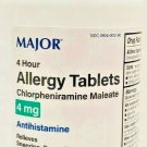 Major Chlorpheniramine 4mg Allergy Tablets 1000ct Major Chlorpheniramine 4mg Allergy Tablets 1000ct