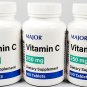 Major Vitamin C 250 mg Ascorbic Acid 100ct -3 Pack