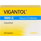 VIGANTOL 1,000 I. E. Vitamin D3 200 tabs VIGANTOL 1,000 I. E. Vitamin D3 200 tabs