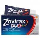 Zovirax DUO cream for cold sores. 5% acyclovir, 1% hydrocortisone, 2 g Zovirax DUO cream for cold sores. 5% acyclovir, 1% hydrocortisone, 2 g
