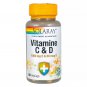 Solaray Vitamin C 1000 mg & D 50 mcg 60 vegetable capsules