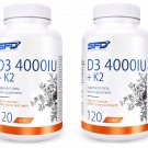 2x SFD VITAMIN D3 4000 + K2 MK-7 120TAB IMMUNITY BONE FATIGUE TEETH JOINTS 2x SFD VITAMIN D3 4000 + K2 MK-7 120TAB IMMUNITY BONE FATIGUE TEETH JOINTS