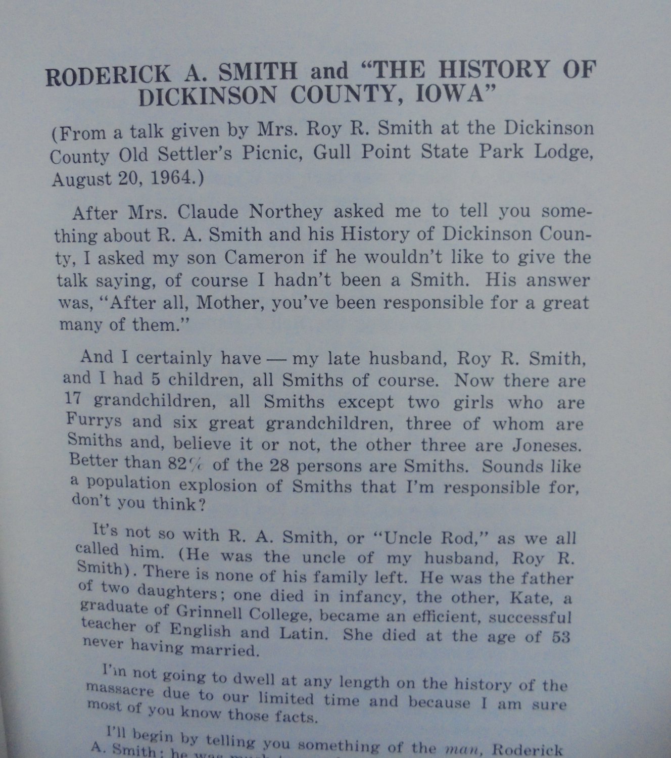 History Of Dickinson County Iowa Spirit Lake Massacre Indian Troubles ...