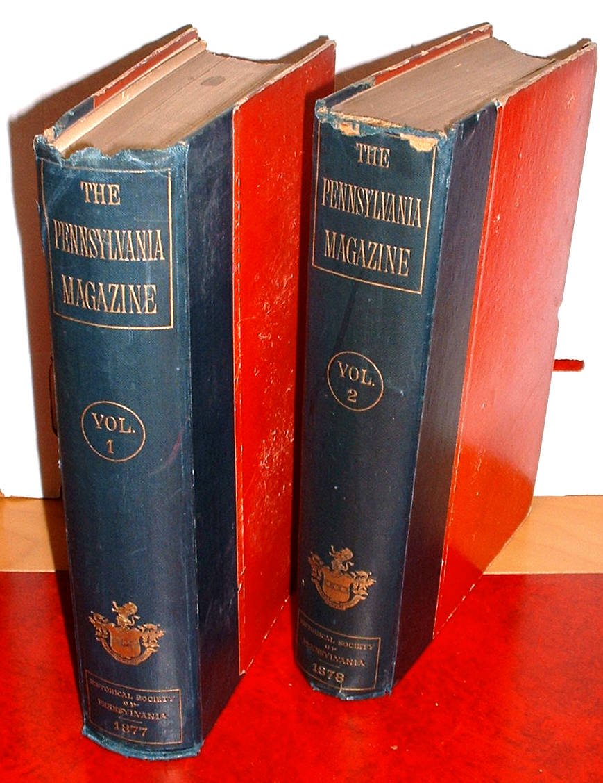 Pennsylvania Magazine Of History And Biography Bound Vol. I & II 1877-78