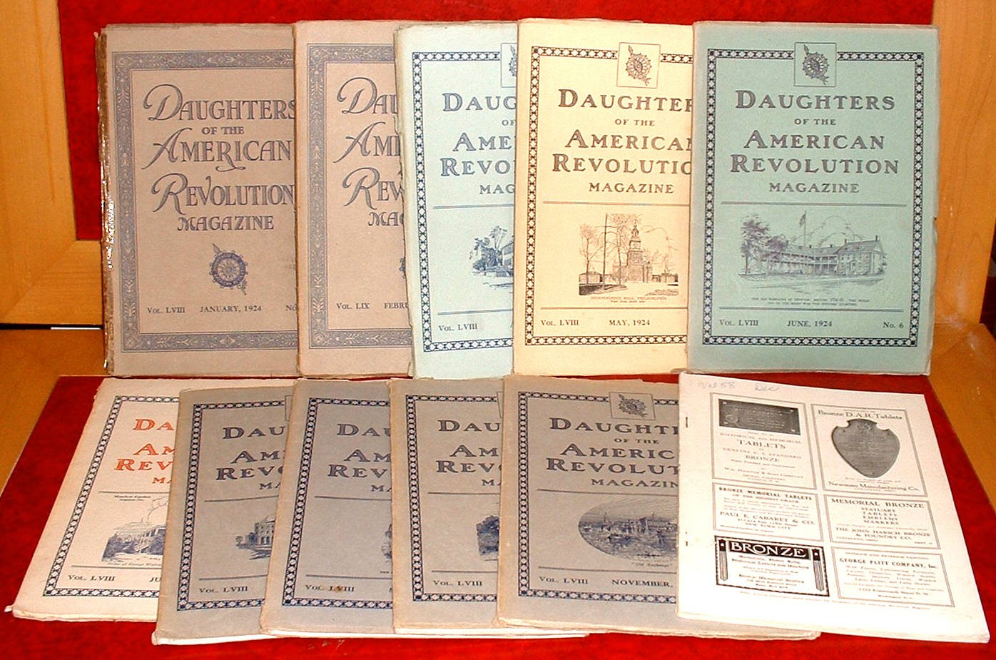 Daughters Of The American Revolution Magazine 1924 11 issues