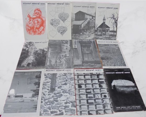 Missouri Mineral News magazines 1973 v13 #1-12 geology water energy