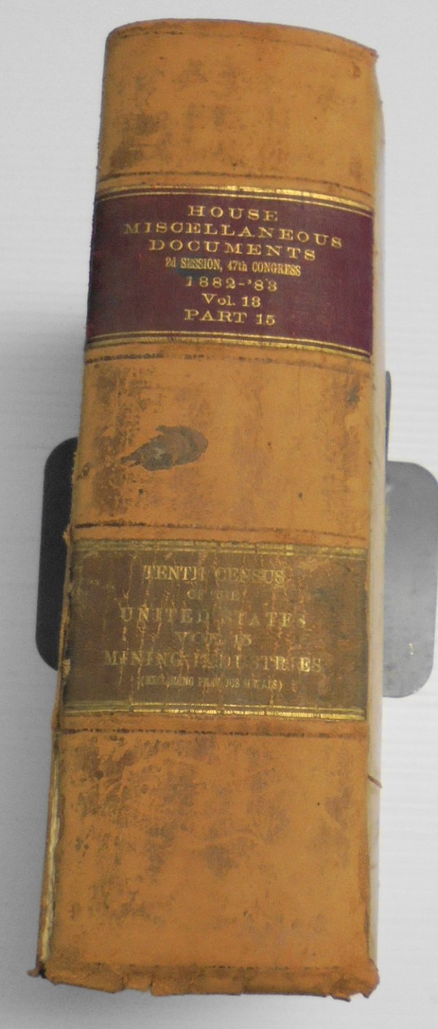 Report On The Mining Industries of US 1886 Iron and Coal by Pumpelly