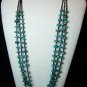 Turquoise & Heishi shell, American Indian 3-Strand on String