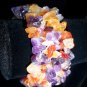 Amethyst, Carnelian & Fluorite