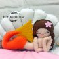Felt Doll PDF Pattern. Reclining Mermaid. With her shell bed. Mermaid Pattern.