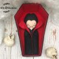 PDF Pattern and Tutorial. Vampire and His Coffin. Felt Doll. Halloween Pattern.