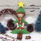 Christmas Tree Doll. Felt Doll. PDF Pattern and Tutorial.