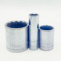 3-Pc EASCO Socket Set, 6pt 3/8dr 1/2" deep + 12pt 1/2dr 1-1/4", 13/16" shallow