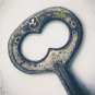 Antique Brass Skeleton Key 3" , Bow marked 3 & 5 on reverse and V or Y on Bit