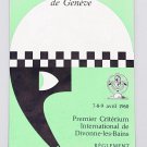Vintage Programme, 29th International Rally of Geneva April 7-8-9, 1960 Vintage Programme, 29th International Rally of Geneva April 7-8-9, 1960