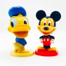 Vintage Disney Mickey & Donald Bobbleheads for Kellogg Toy 3.25"H