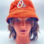BALTIMORE ORIOLES Reversible Floppy Bucket Hat Orange Black "Miller Lite"