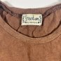 Vintage "Shake Your Buddha" Boho, Hippie Brown/Pink Cap Sleeve Slim Fit T-Shirt