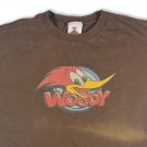 Vintage 1990's WOODY WOODPECKER Brown T-Shirt w/Licensed Sewn Tag, Men's Large