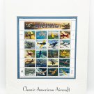 Classic American Aircrafts, Sealed US Stamps Press Sheet, Matted Scott 3142