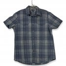 Apt 9, Men's Slim Blue Grey Plaid Short Sleeve Button-Down Shirt. Size Medium Apt 9, Men's Slim Blue Grey Plaid Short Sleeve Button-Down Shirt. Size Medium