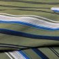 Axcess, Claiborne Men's Large Olive , White + Blue Striped Button Dress Shirt