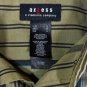 Axcess, Claiborne Men's Large Olive , White + Blue Striped Button Dress Shirt