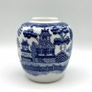 Vintage Blue Willow Ironstone Vase / "Topless" Ginger Jar, 4" from Japan Vintage Blue Willow Ironstone Vase / "Topless" Ginger Jar, 4" from Japan