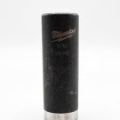 Milwaukee CR-MO, SAE 6-Point, Shock Wave 3/8” Drive, 9/16" Deep Impact Socket Milwaukee CR-MO, SAE 6-Point, Shock Wave 3/8” Drive, 9/16" Deep Impact Socket