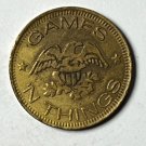 RARE 1980's Games 'N Things Brass Arcade Game Token, Freedom Eagle Design RARE 1980's Games 'N Things Brass Arcade Game Token, Freedom Eagle Design