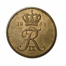 1968 Denmark Krone, 5 Ore - Royal Danish Mint, Copenhagen - KM# 848