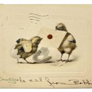 Postcard - Easter Greetings -  Spring Chicks #4005 Art 'de Vienne, Germany 1912