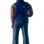 Vintage Early 20th Cent Hand-Painted Cast Iron Amish Figurine Pair in Red/Black