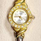 Vintage Gloria Vanderbilt Ladies Crystal Bezel Two-Tone Bracelet Quartz Watch Vintage Gloria Vanderbilt Ladies Crystal Bezel Two-Tone Bracelet Quartz Watch