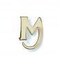 Vintage Goldtone Monogram Letter M Initial Lapel Pin w/Safety Pin Closure