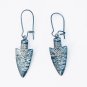 Vintage 70's Native Cherokee Inspired Arrowhead Earrings w/Oil Slicked Finish