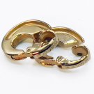 Vintage AVON Gold Tone Scooped Hoop Clip-on Earrings