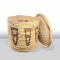 HUGE 24" Pima Papago Native American Antique Hand-Woven Coiled Basket & Lid