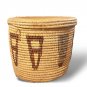 HUGE 24" Pima Papago Native American Antique Hand-Woven Coiled Basket & Lid