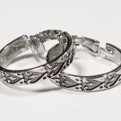 Vintage L H Segal CALIFORNIA Silver tone Clip-on Earrings