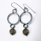 Silpada 2" Reeded Twist 925 Sterling Faceted Brown Smoky Quartz Dangle Earrings Silpada 2" Reeded Twist 925 Sterling Faceted Brown Smoky Quartz Dangle Earrings