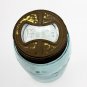 Antique Mason Auqa Blue Quart Jar w/Presto Zinc Lid, Pat 11/30/1858