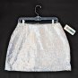 Silver Sequin Mini Skirt by Tipsy Elves, Women's Large, Holiday Fancy Dress