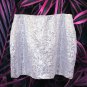 Silver Sequin Mini Skirt by Tipsy Elves, Women's Large, Holiday Fancy Dress