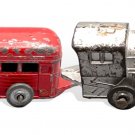 Barclay Toy, Vintage 1940s Silver Locomotive Train #335 + Red Passenger Car #337
