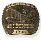 1903 WRIGHT BROTHERS Commemorative Solid Brass Belt Buckle by ADM 1903 WRIGHT BROTHERS Commemorative Solid Brass Belt Buckle by ADM